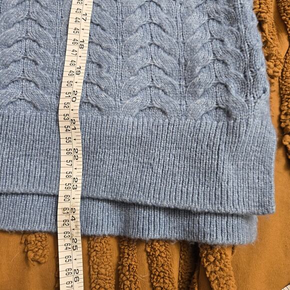 Michael Kors Womens Fisherman Preppy Oversized Cable Knit Turtleneck Sweater S - Picture 10 of 10